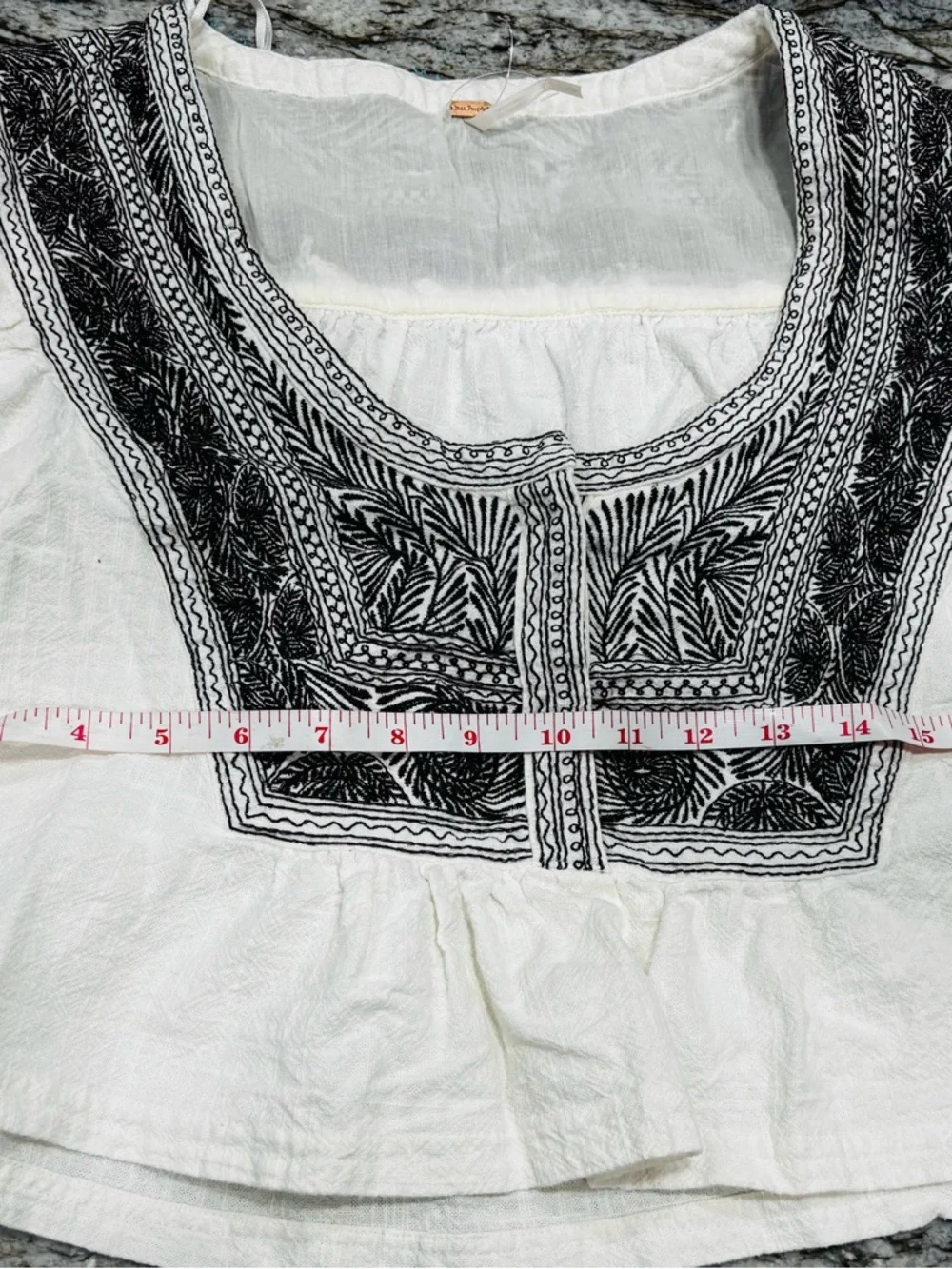 FREE PEOPLE Embroidered IGGIE Top  NWOT Size S MSRP$148